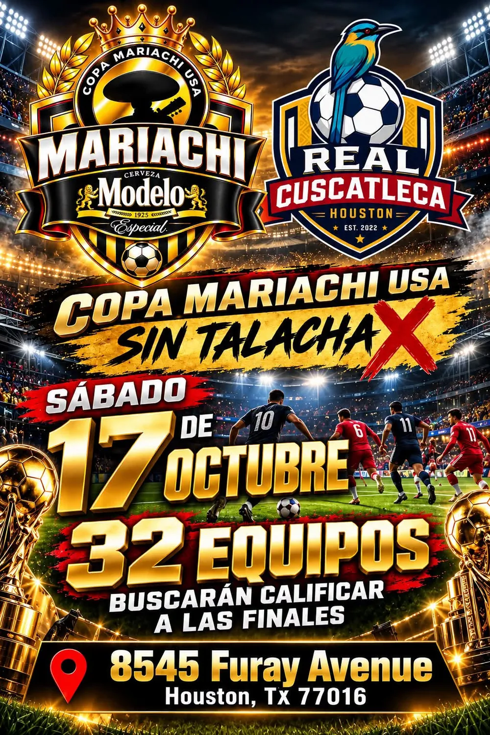 Flyer: sábado 17 en Real Cuscatleca