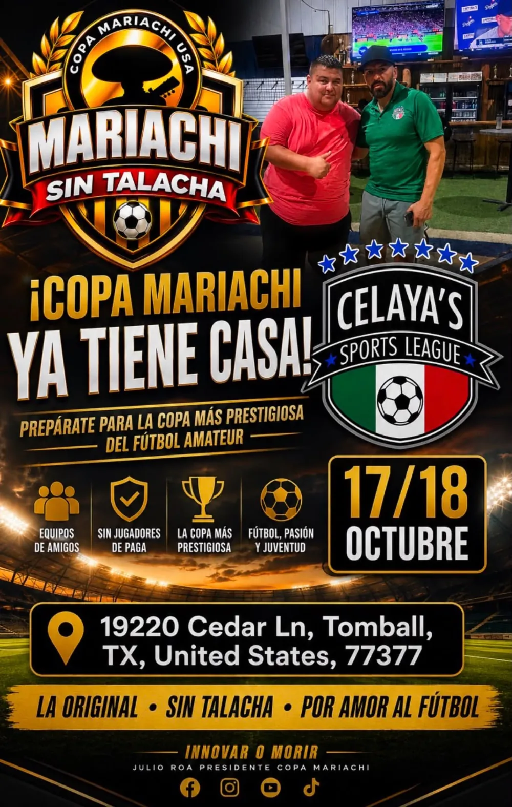 Flyer: Copa Mariachi ya tiene casa en Celaya's Sports League
